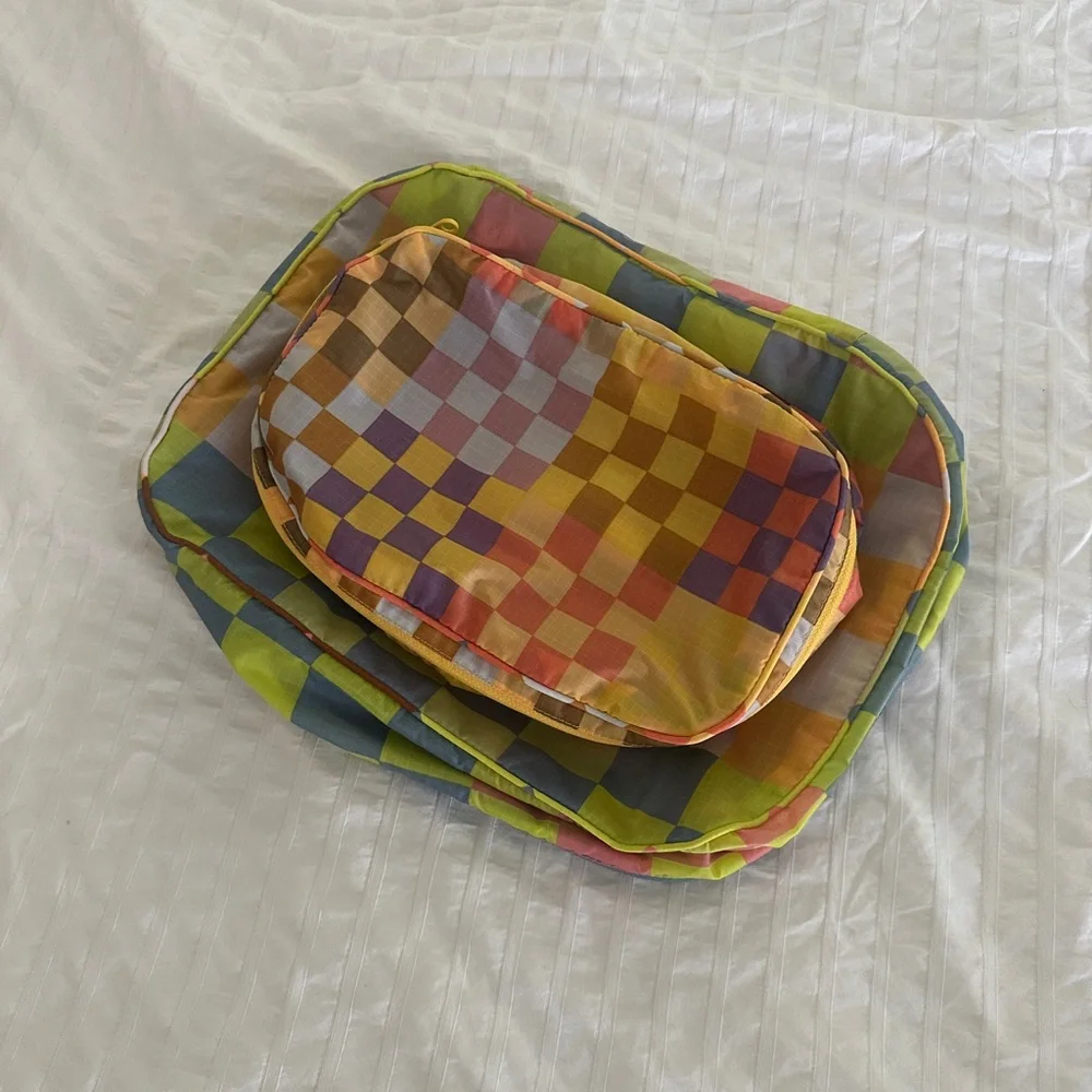 BAGGU packing cube set- Checks on Checks - Picture 4 of 6
